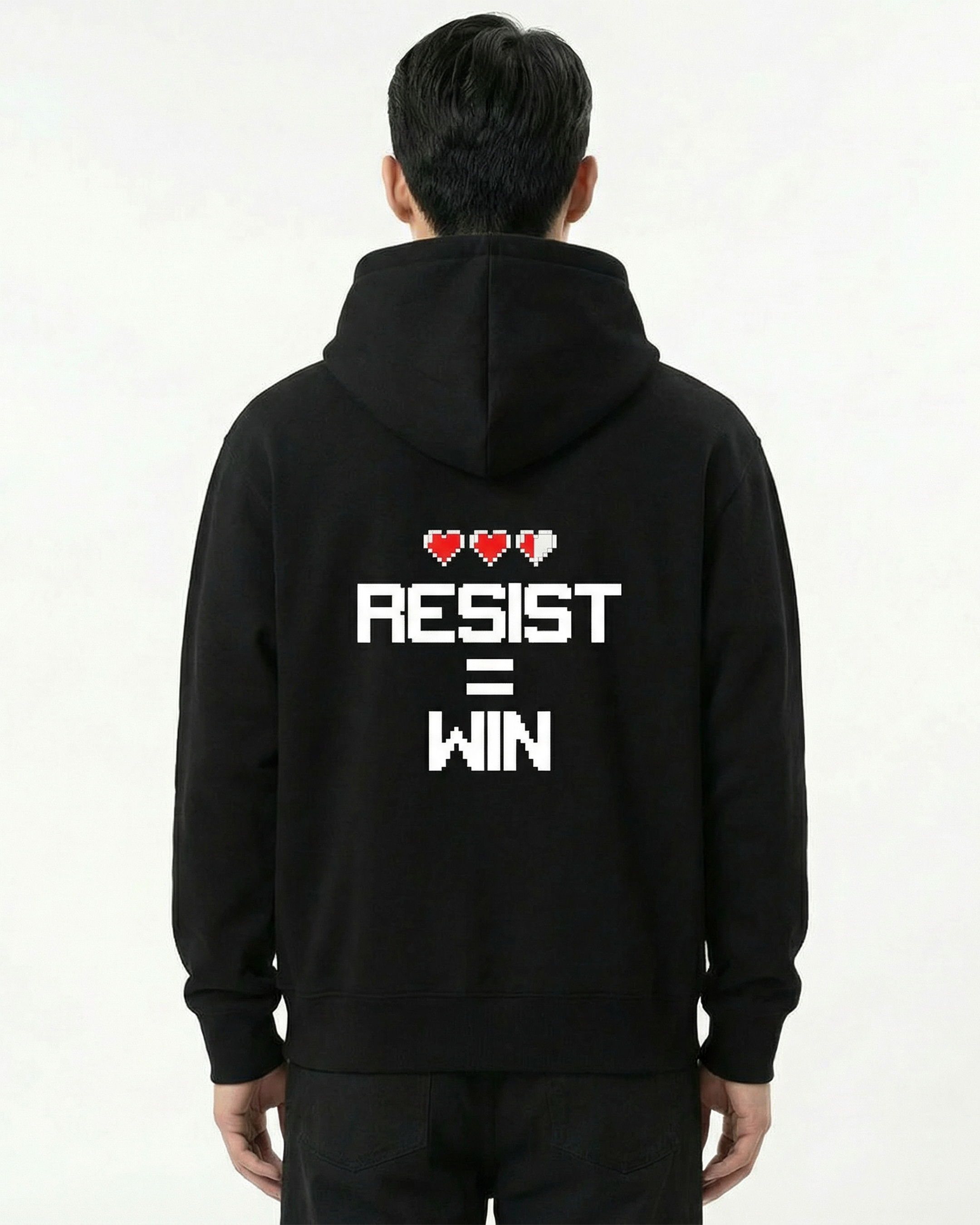RESIST = WIN HOODIE BLACK