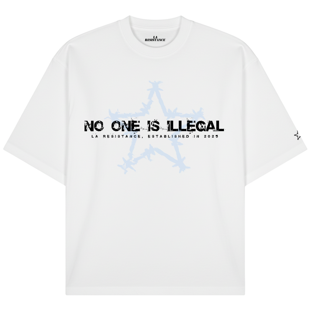WHITE NO ONE IS ILLEGAL TEA