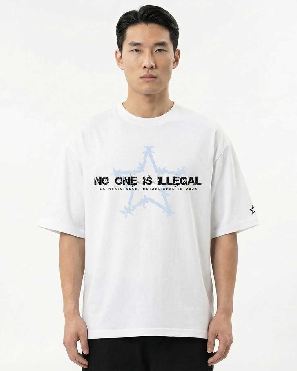 WHITE NO ONE IS ILLEGAL TEA