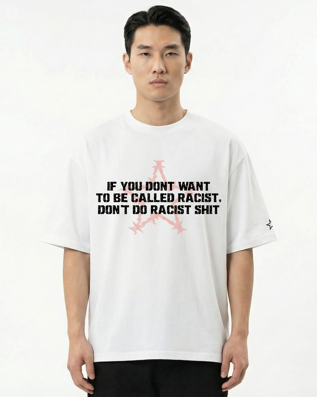 WHITE RAC*ST TEE